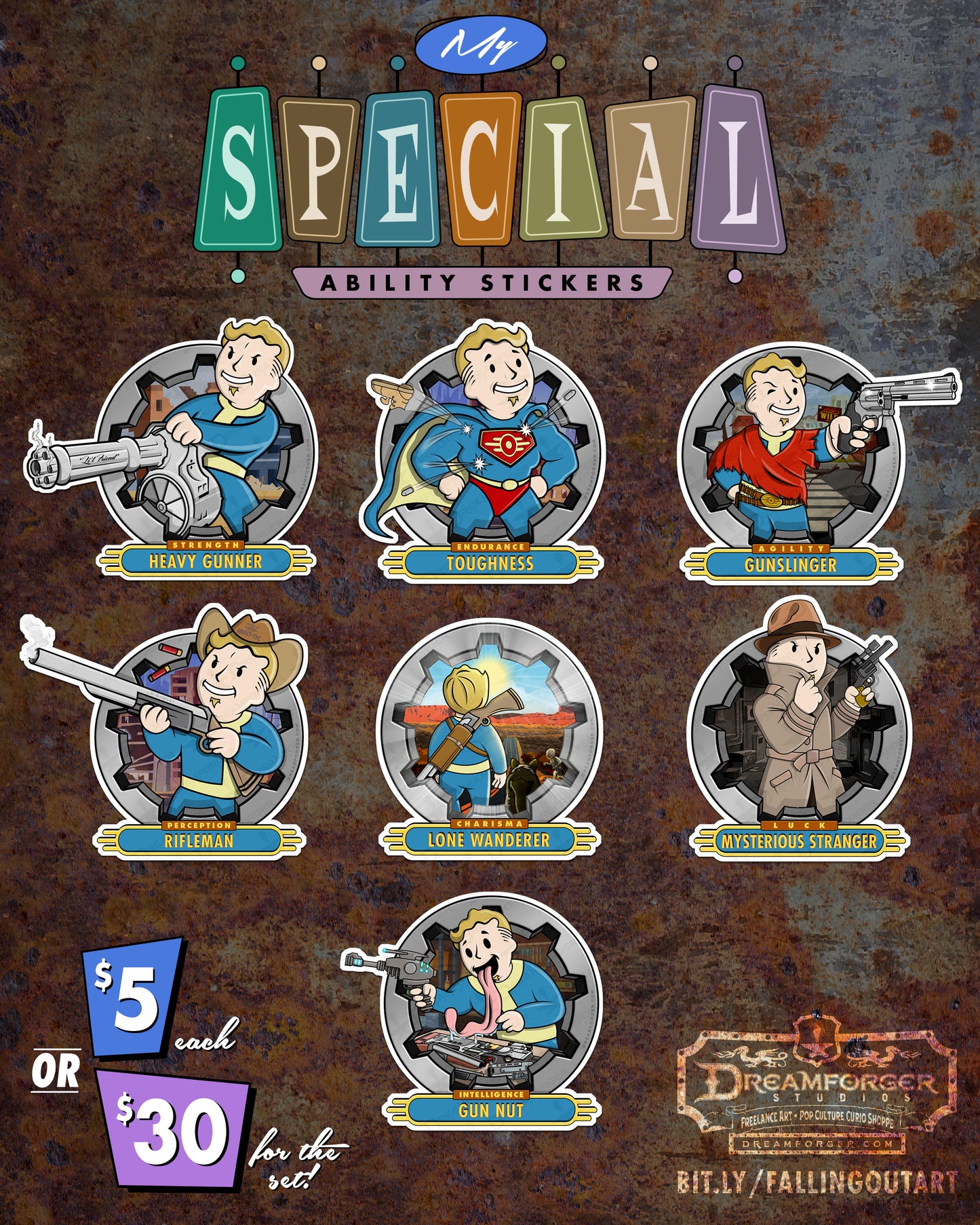 Falling Out "My S.P.E.C.I.A.L Ability" Sticker Set 1