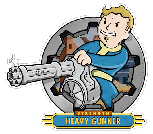 Falling Out "STRENGTH: Heavy Gunner" Vinyl Sticker ("My S.P.E.C.I.A.L Ability" Series)