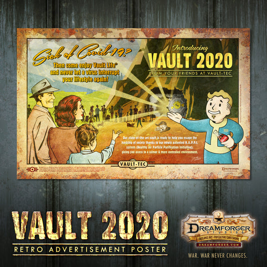 "Welcome to Vault 2020" Retro Ad Art Print