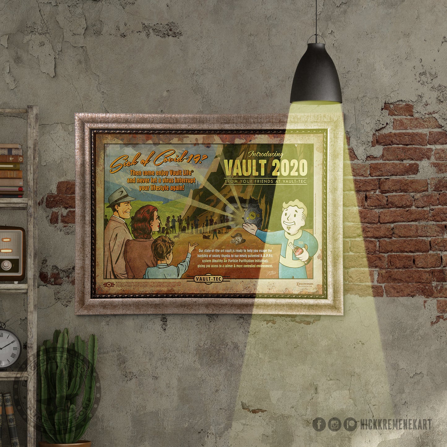 "Welcome to Vault 2020" Retro Ad Art Print