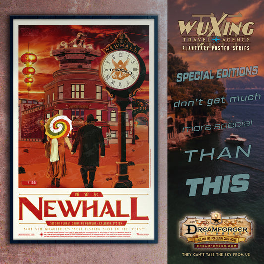 "Newhall [Special Shindig Edition]" Planetary Travel Poster (WuXing Travel Agency series)