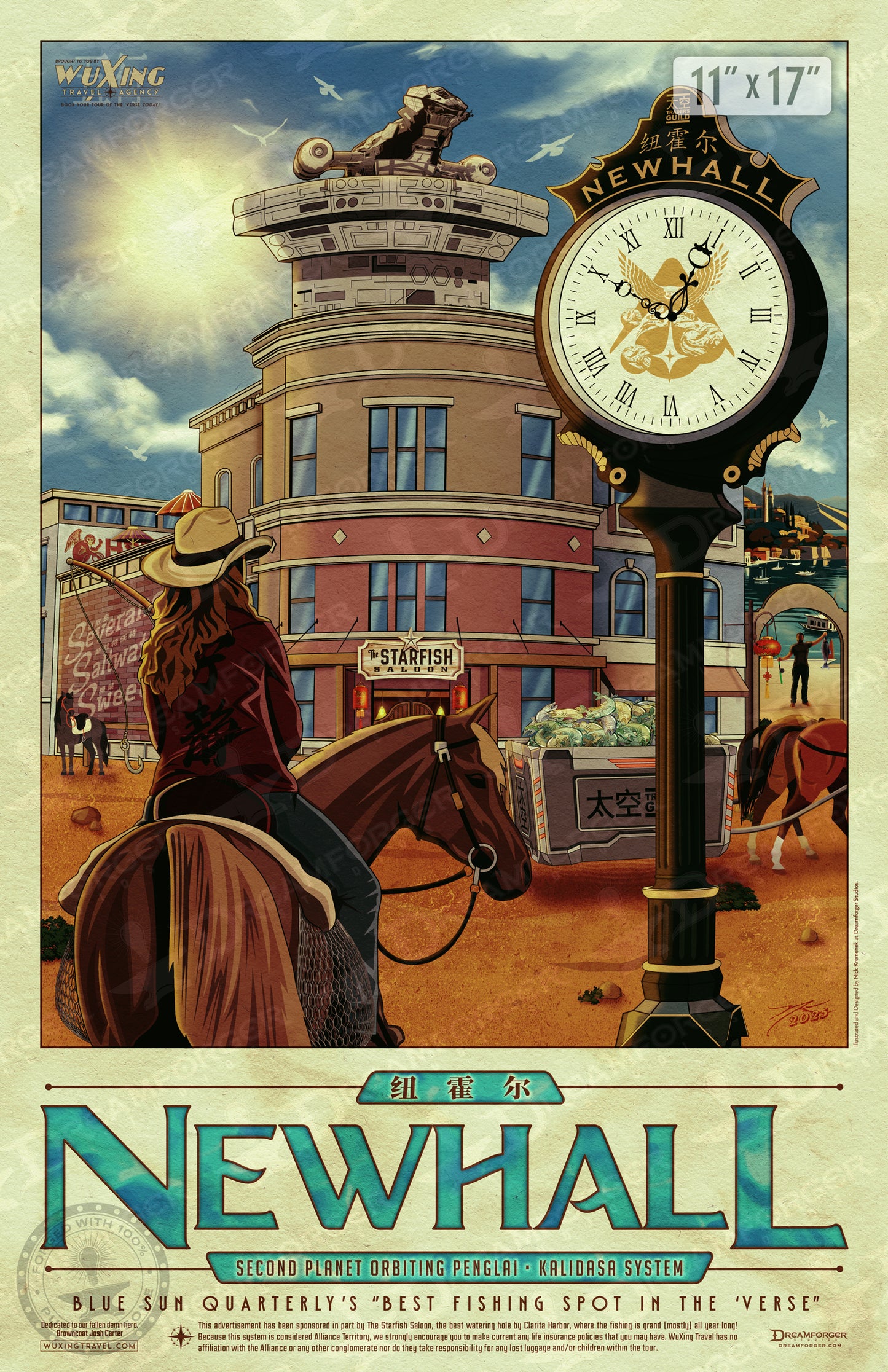 "Newhall" Planetary Travel Poster (WuXing Travel Agency series)