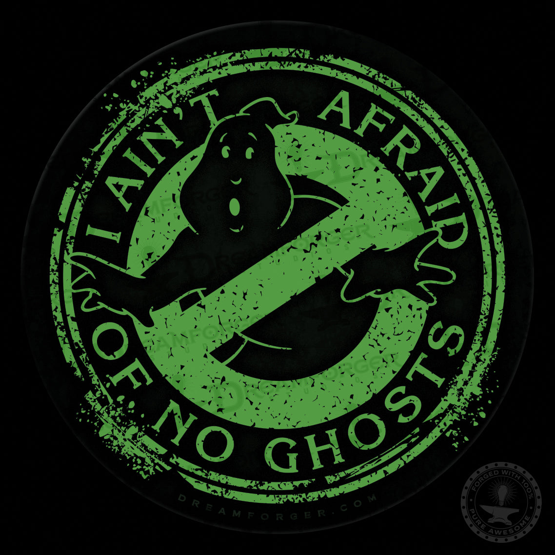 Ghost Bustin' "Circle Stamp" GITD Spectral Sticker
