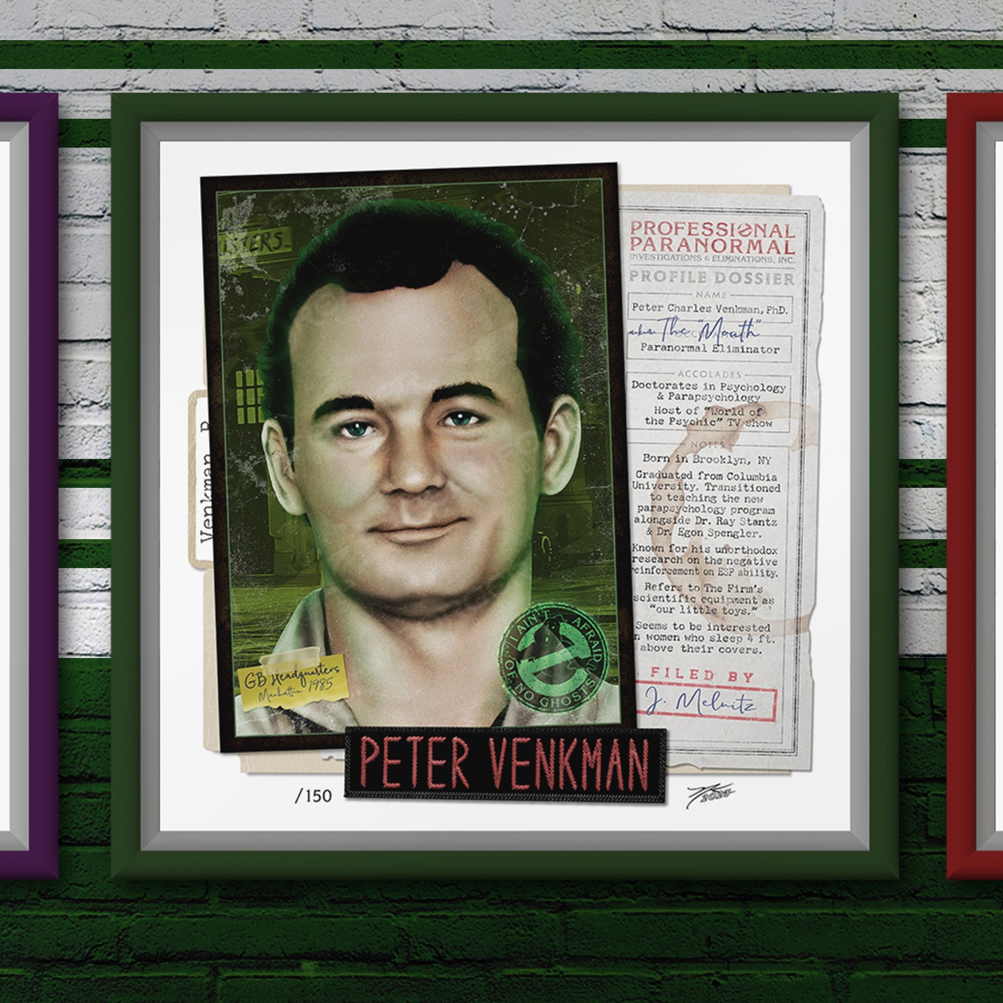 "Dr. Peter Venkman" Portrait Art Mini-Print • Run of 150