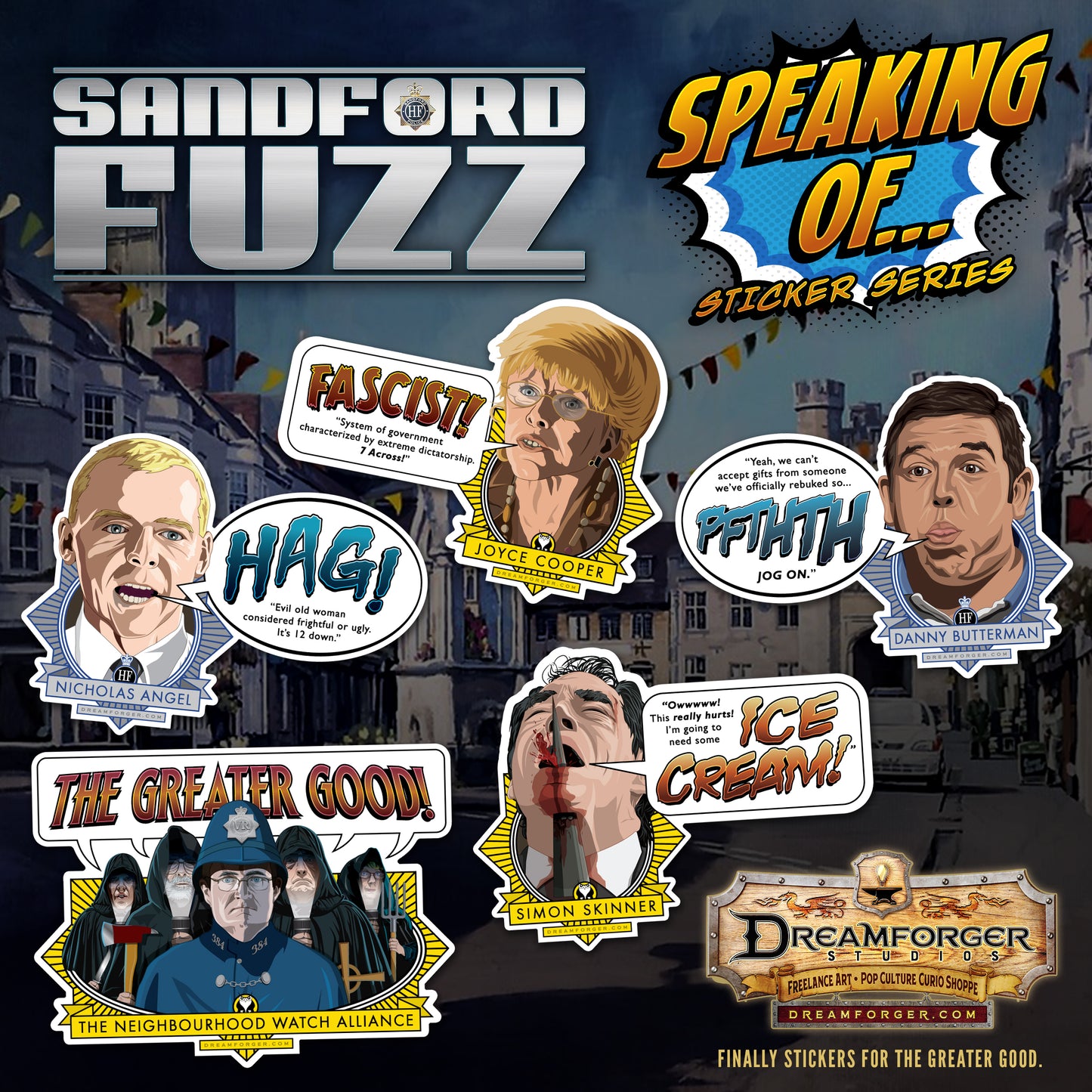 "Speaking Of..." Hot Fuzz Sticker Set (Volume 1)
