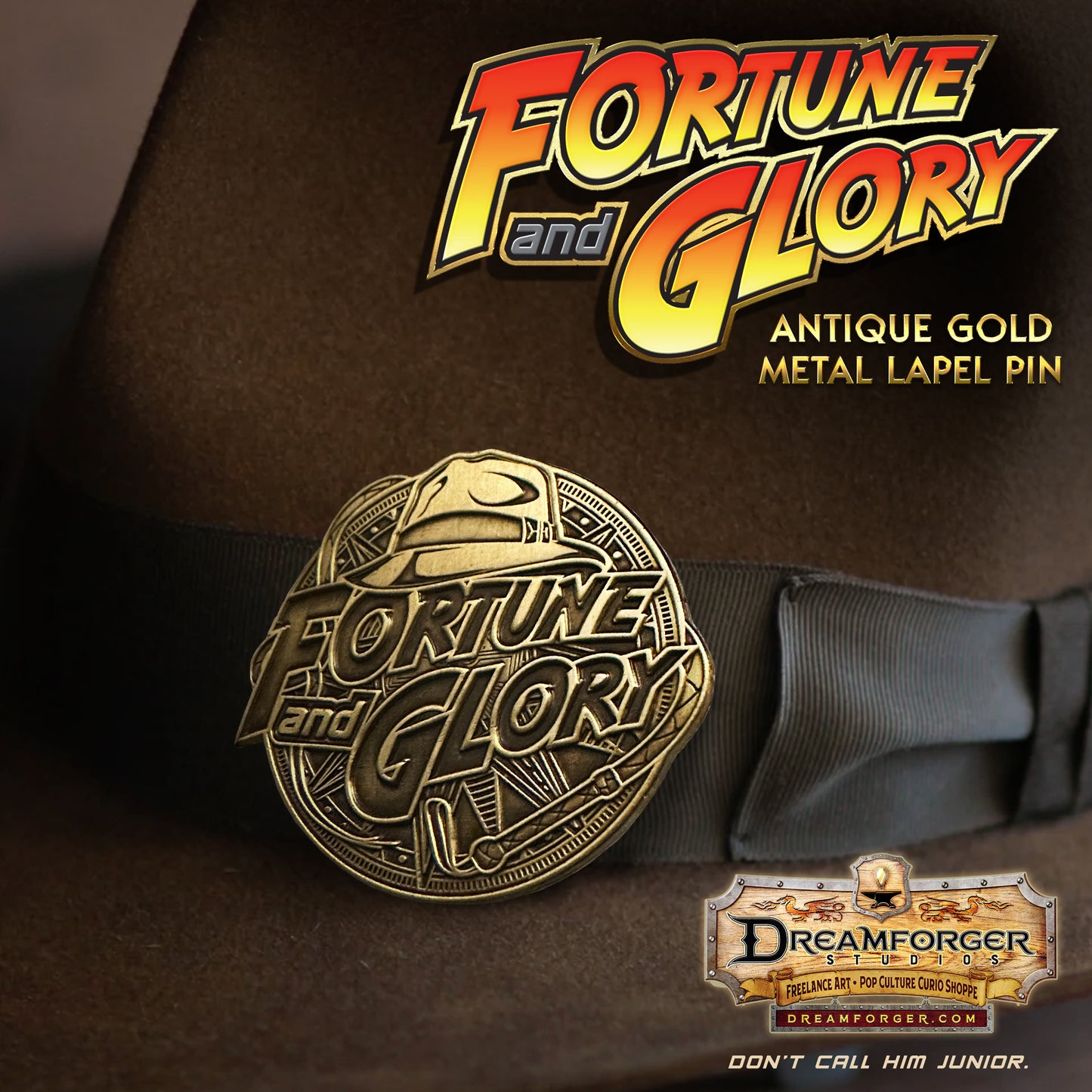 "Fortune & Glory" Lapel Pin