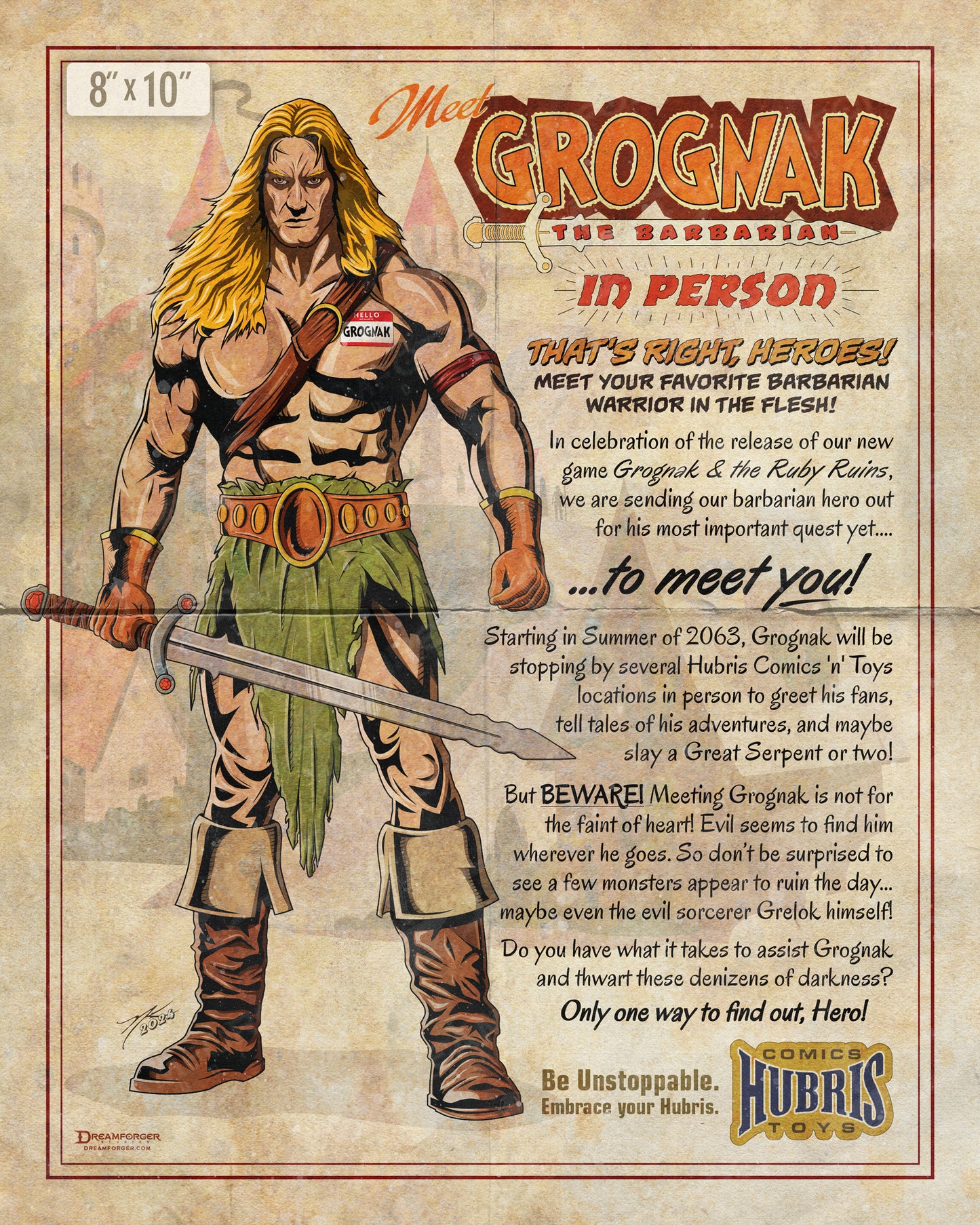 "Meet Grognak" Retro Fallout Ad Art Print