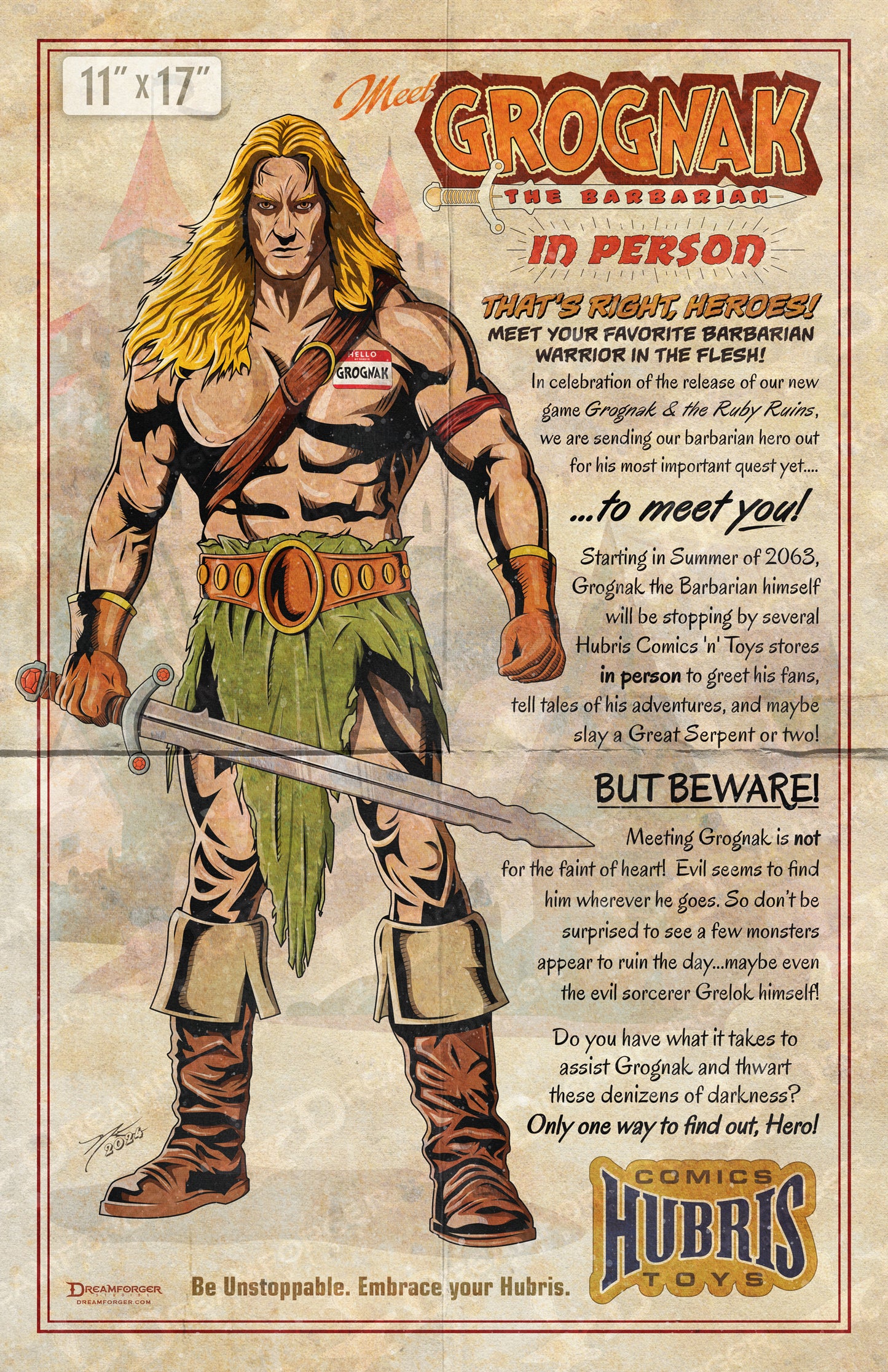 "Meet Grognak" Retro Fallout Ad Art Print