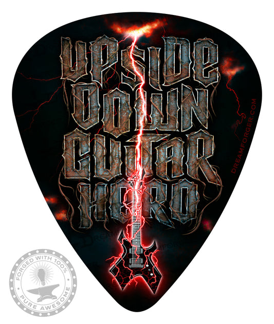 Weirder Tales "Upside-Down Guitar Hero" Vinyl Sticker