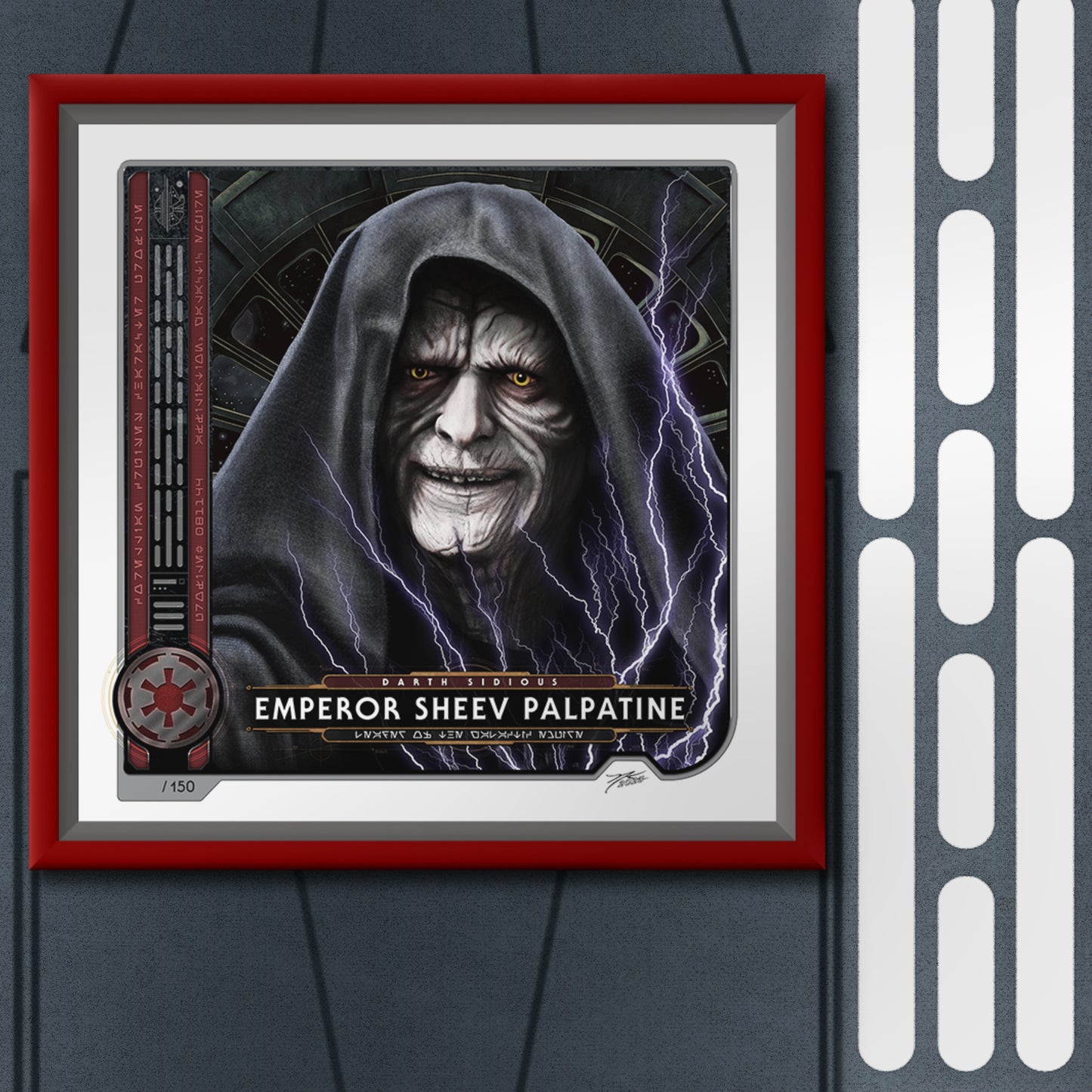 "Darth Sidious (Sheev Palpatine) • Emperor of the Galactic Empire" REFORGED Portrait Art Mini-Print • Run of 150