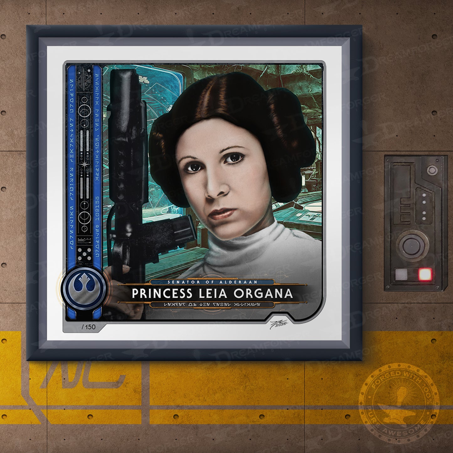 "Princess Leia Organa • Senator of Alderaan" REFORGED Portrait Art Mini-Print • Run of 150