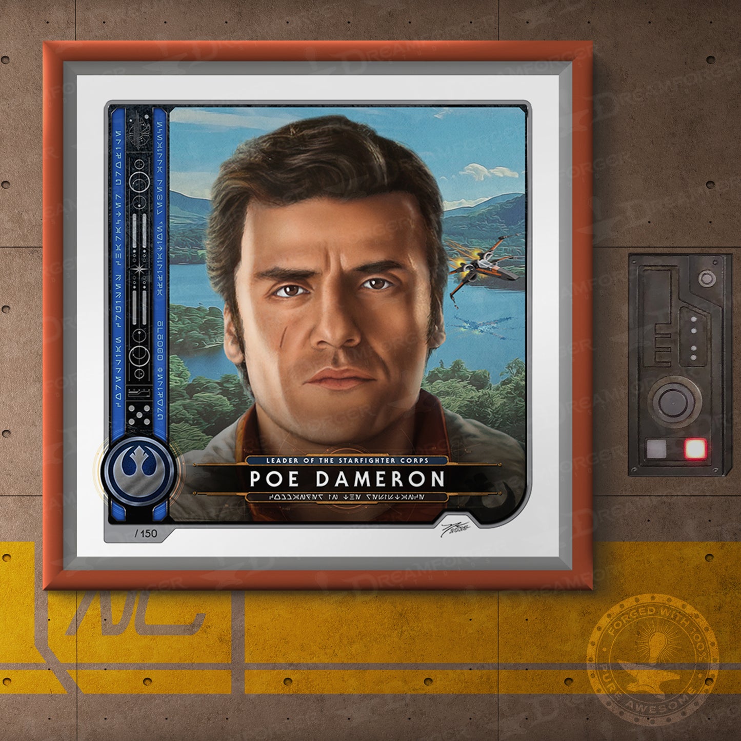 "Poe Dameron • Leader of the Starfighter Corps" Portrait Art Mini-Print • Run of 150