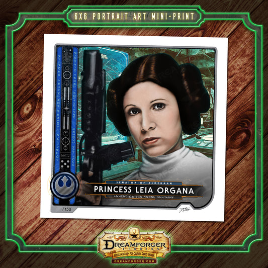 "Princess Leia Organa • Senator of Alderaan" REFORGED Portrait Art Mini-Print • Run of 150