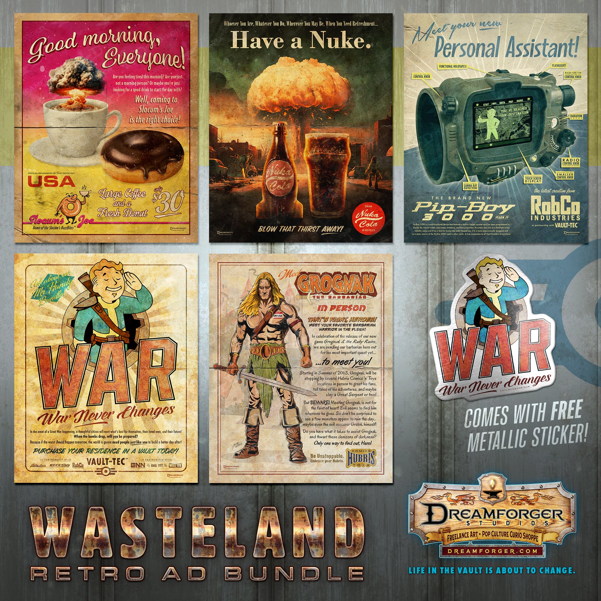 Fallout Wasteland Retro Ads Art Print Bundle – Dreamforger Studios