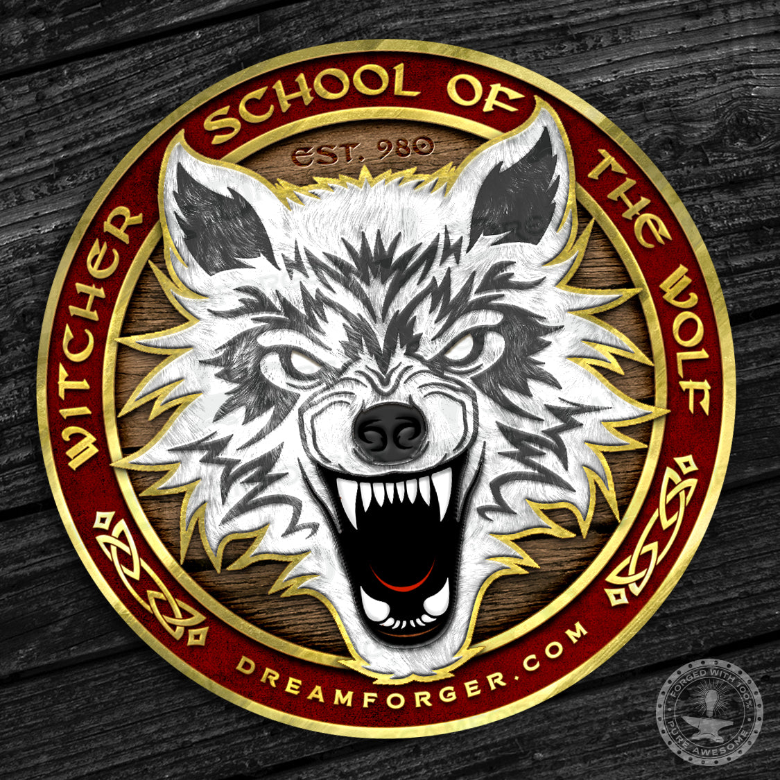The Witchering "School of the Wolf" GITD Magical Decal