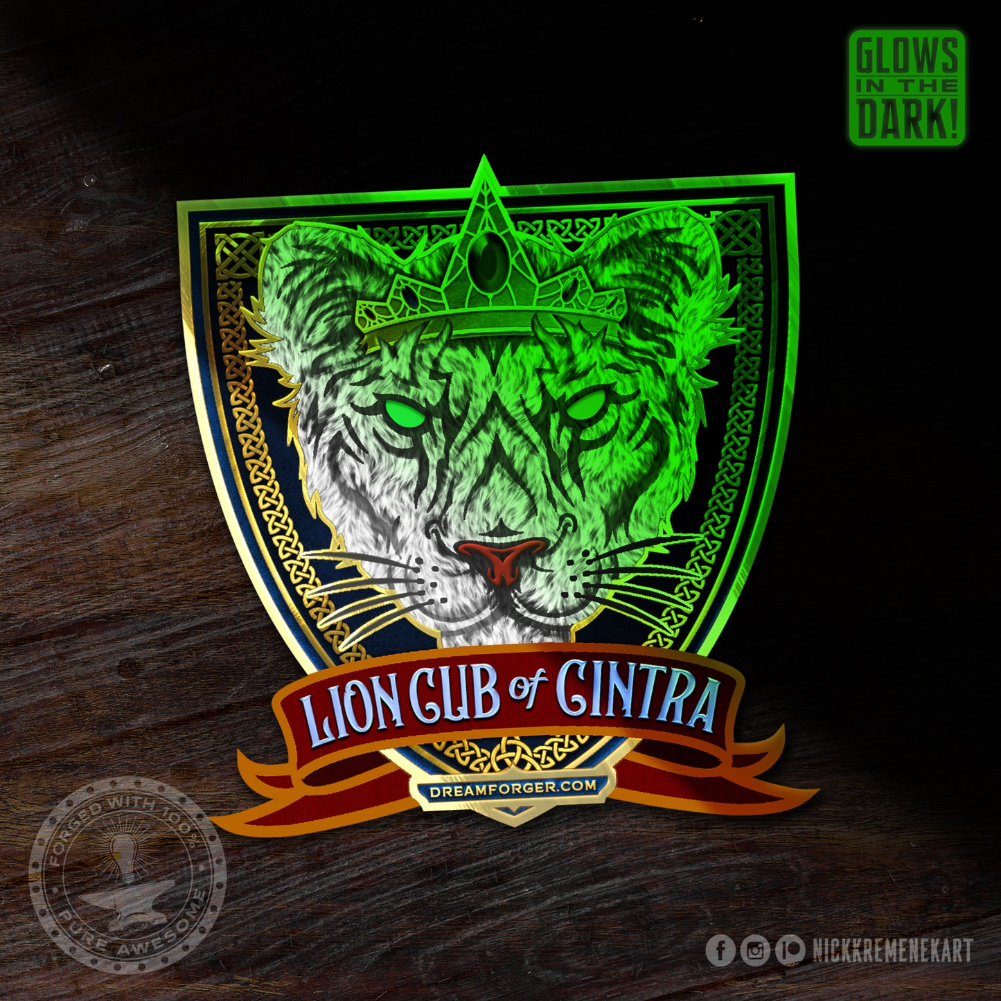 The Witchering "Lion Cub of Cintra" GITD Magical Decal