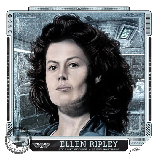 "Warrant Officer Ellen Ripley" Portrait Art Mini-Print • Run of 150