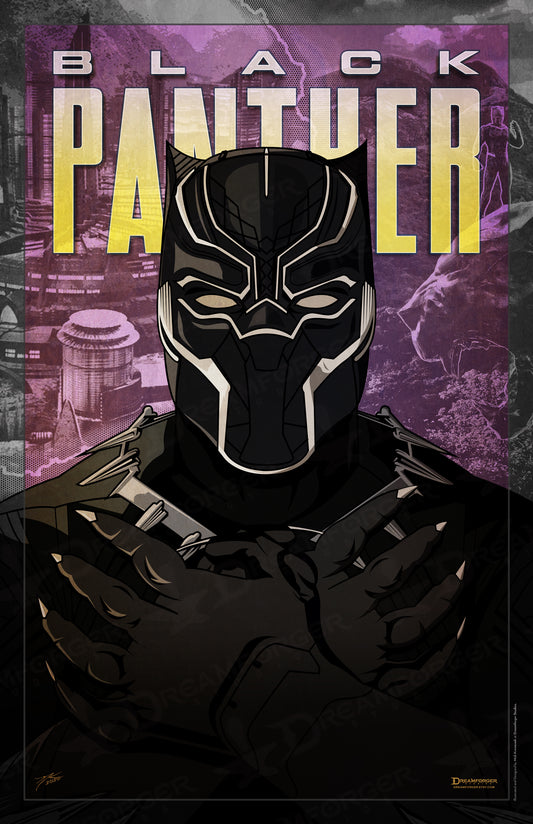 "Black Panther" (Superhero Minimalist Poster Series)