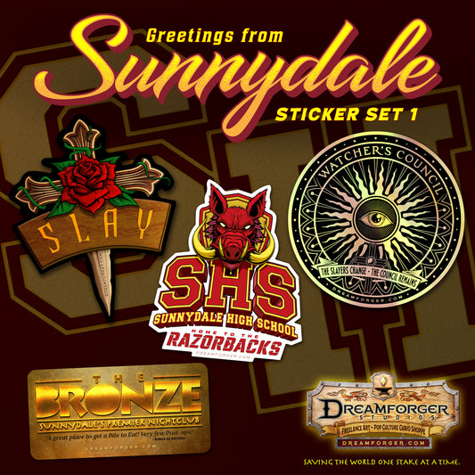 "Greetings from Sunnydale" Sticker Set 1