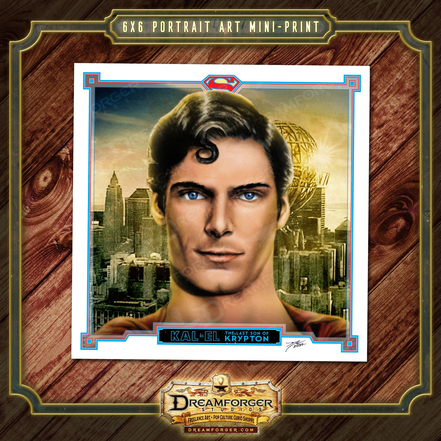 "Kal-El, The Last Son of Krypton" Portrait Art Mini-Print • Run of 150