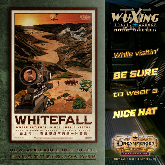 "Whitefall" Planetary Travel Poster (WuXing Travel Agency series)