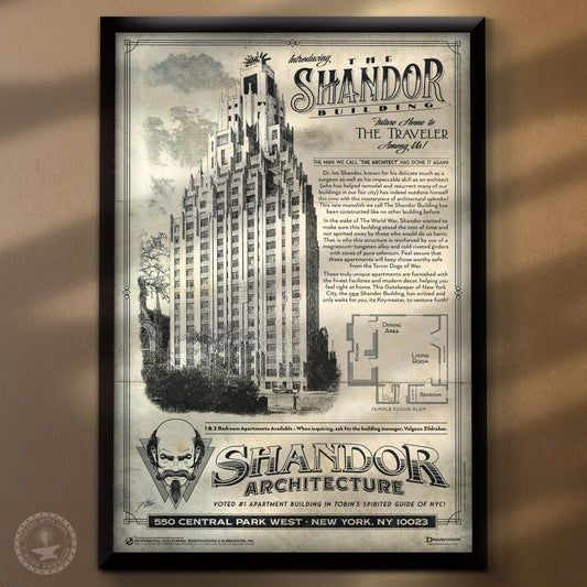 "The Shandor Building" 11" x 17" Retro Travel(er) Poster