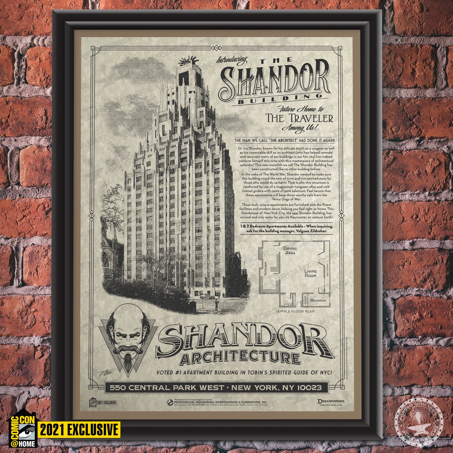"The Shandor Building" 18" x 24" Retro Travel(er) Poster (SDCC 2021 Exclusive)