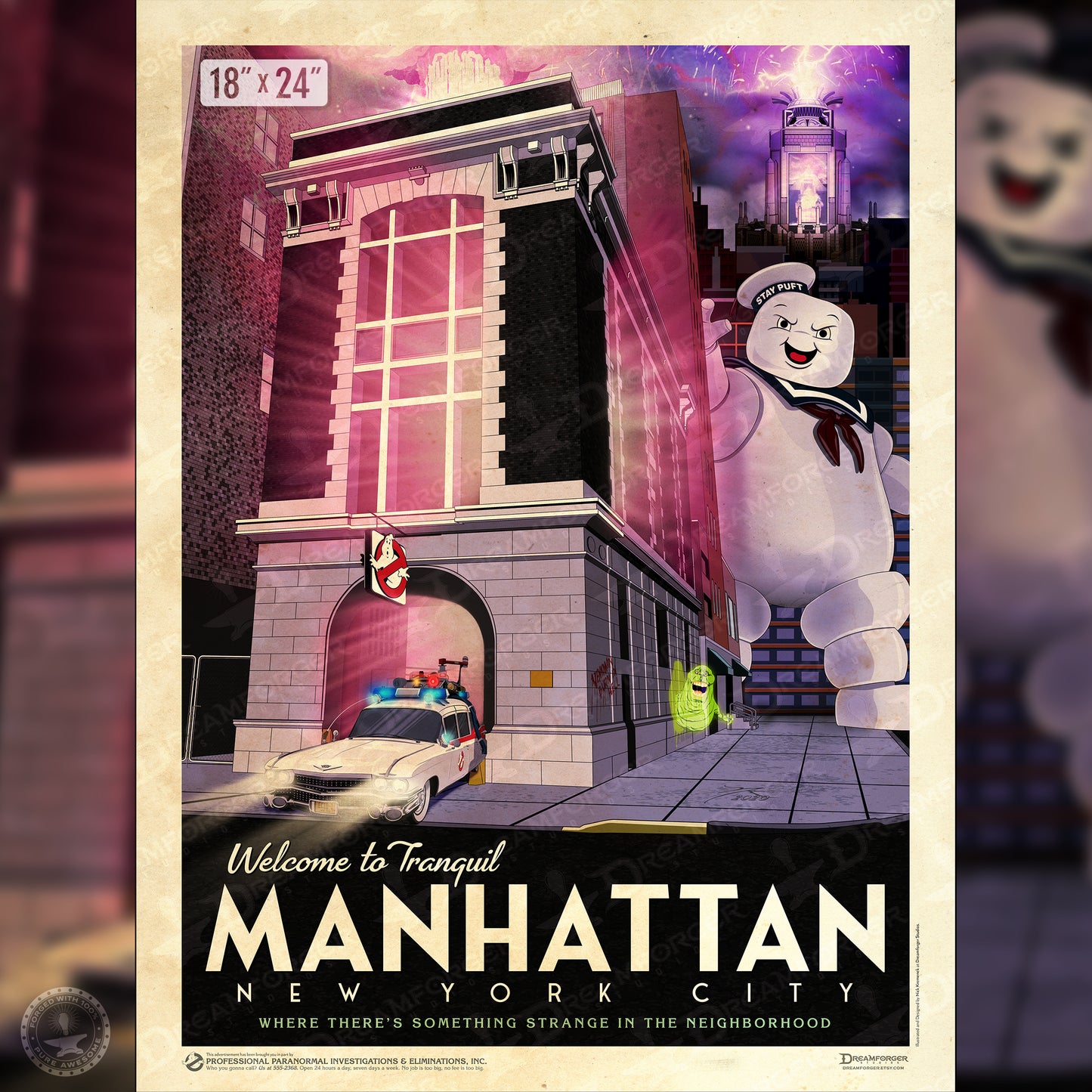 PPE&I "Welcome to Tranquil Manhattan" Travel Poster