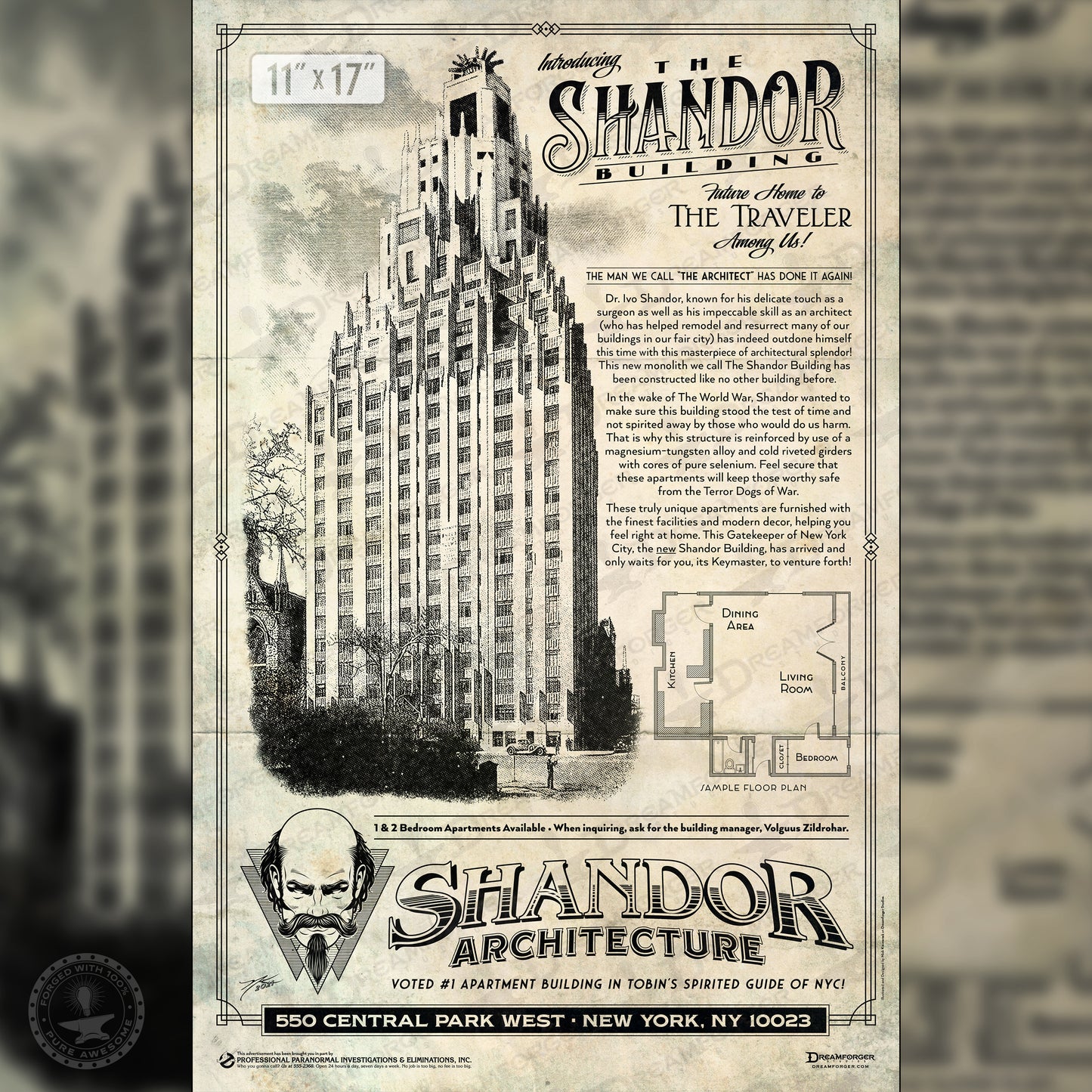 "The Shandor Building" 11" x 17" Retro Travel(er) Poster