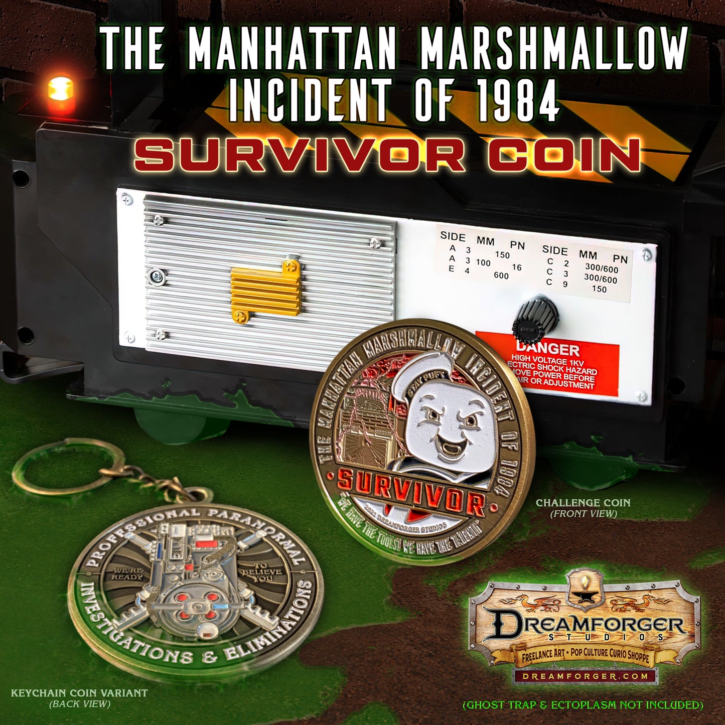 "The Manhattan Marshmallow Incident of 1984 Survivor" Metal Challenge Coin