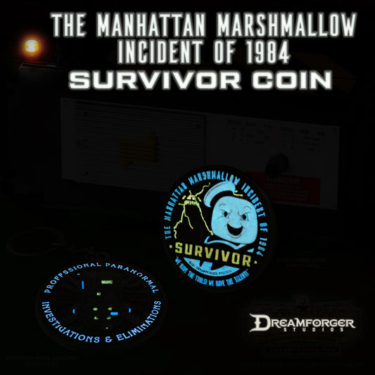 "The Manhattan Marshmallow Incident of 1984 Survivor" Metal Challenge Coin