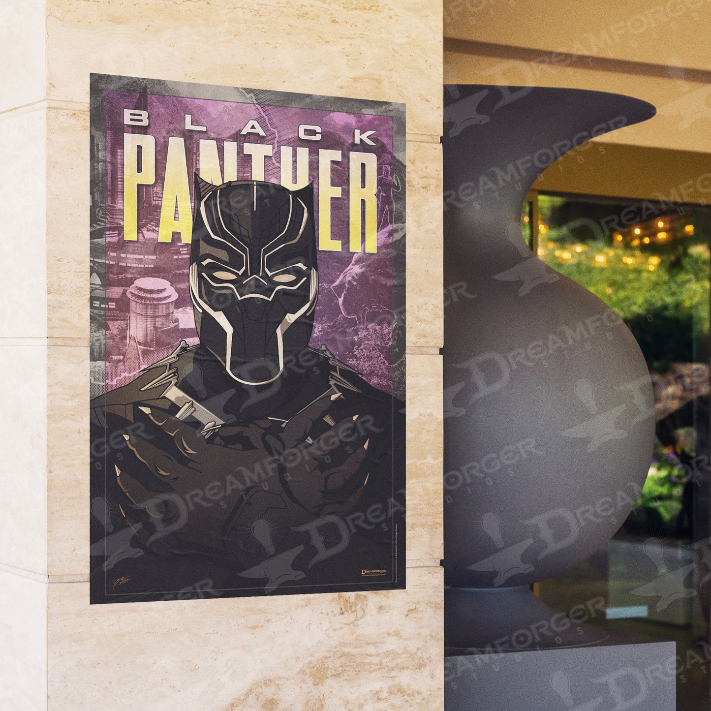 "Black Panther" (Superhero Minimalist Poster Series)