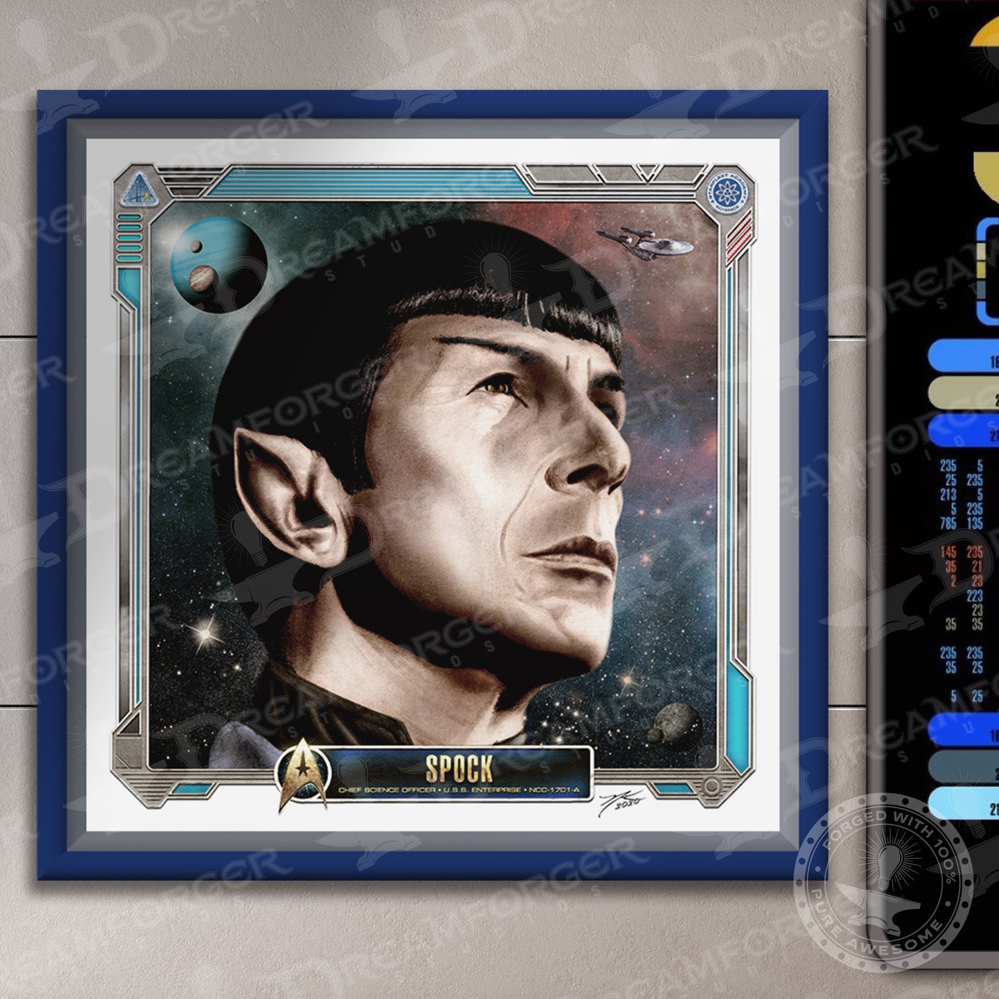 "Spock • Chief Science Officer of the U.S.S. Enterprise" Portrait Art Mini-Print • Run of 150