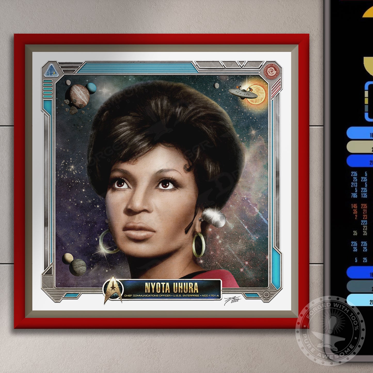 "Nyota Uhura • Chief Communications Officer of the U.S.S. Enterprise" Portrait Art Mini-Print • Run of 150