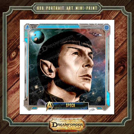 "Spock • Chief Science Officer of the U.S.S. Enterprise" Portrait Art Mini-Print • Run of 150