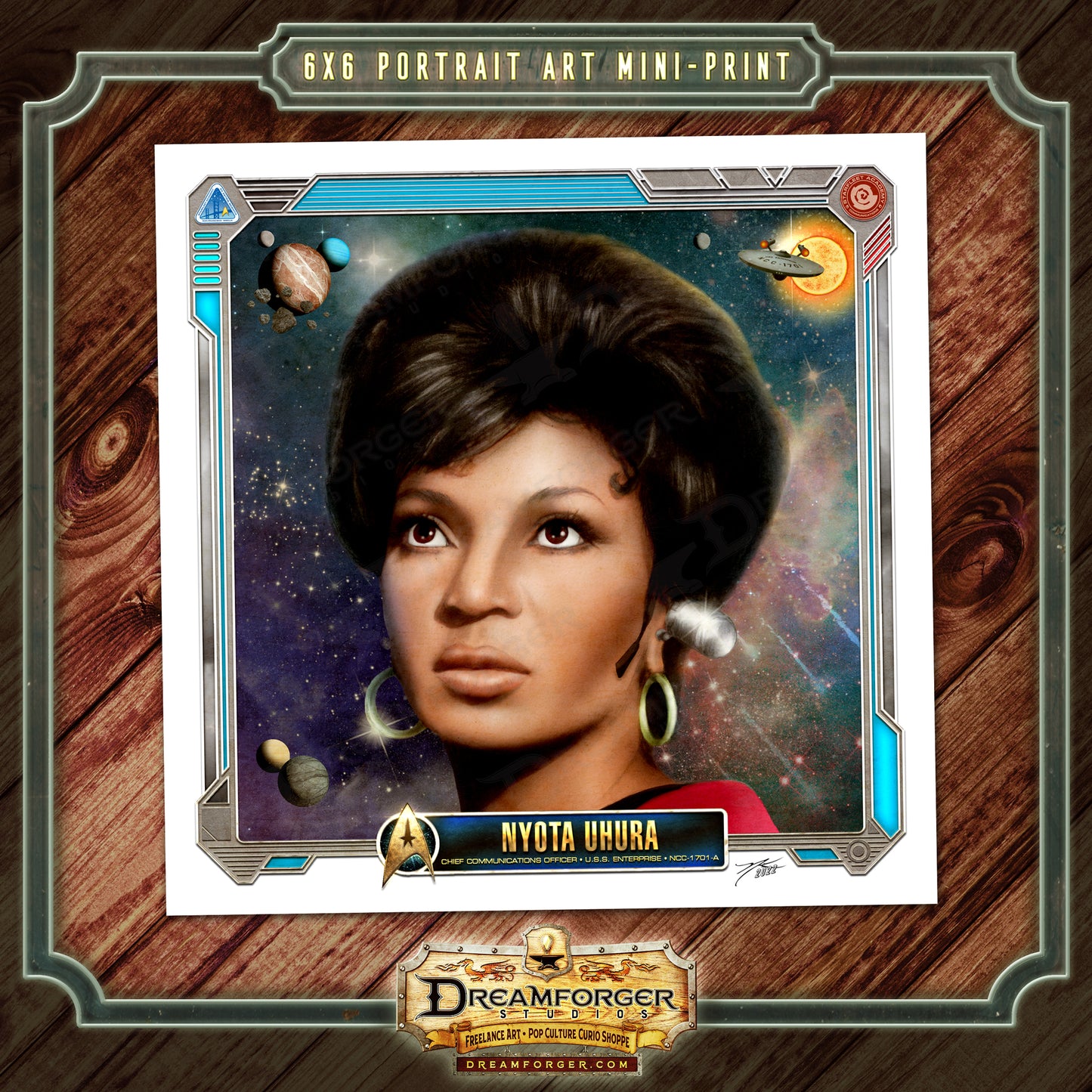 "Nyota Uhura • Chief Communications Officer of the U.S.S. Enterprise" Portrait Art Mini-Print • Run of 150