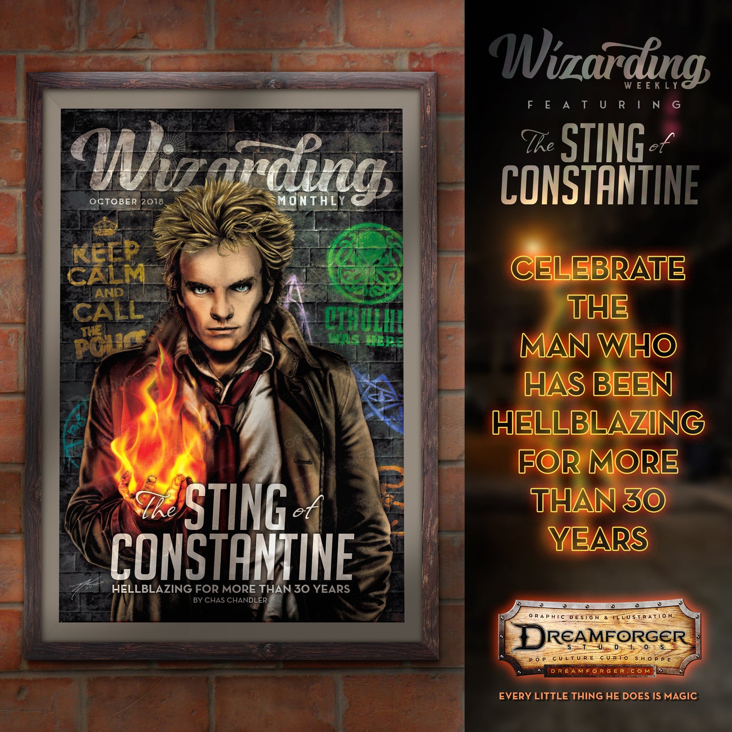 "The Sting of Constantine" (Wizarding Monthly Magazine) Poster Art