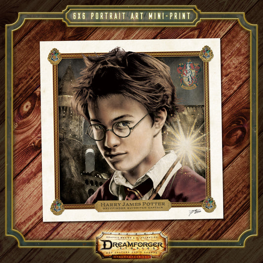 "Harry Potter • Gryffindor Quidditch Captain" Portrait Art Mini-Print • Run of 150