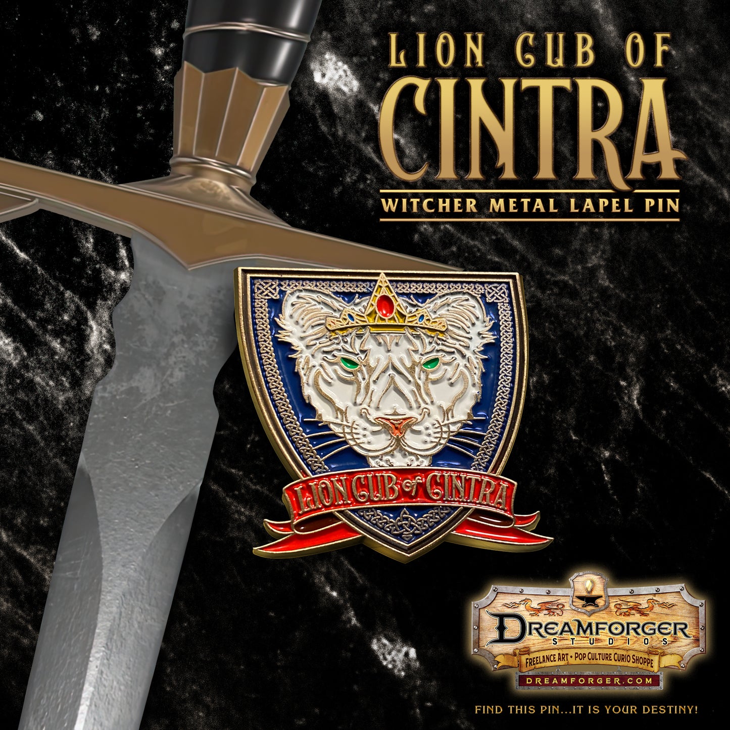 "Lion Cub of Cintra" Metal Lapel Pin