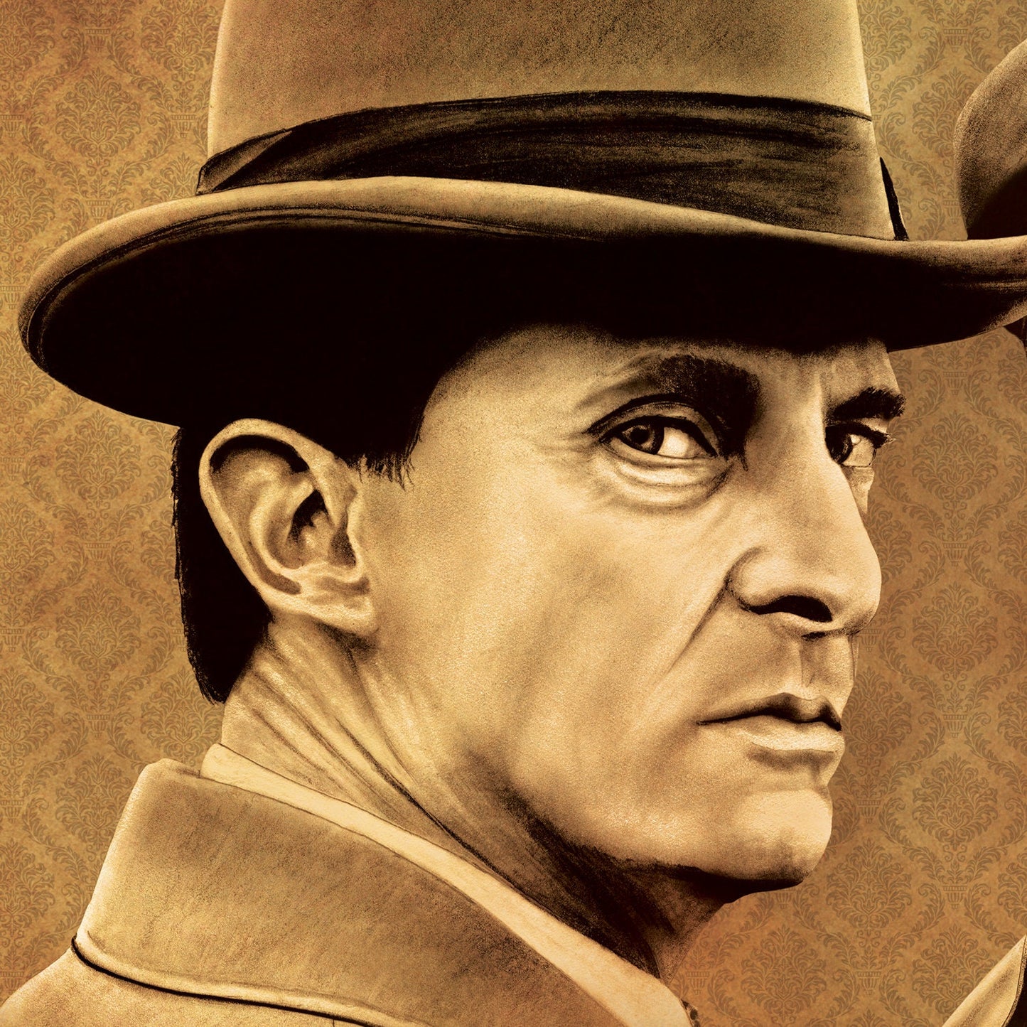 "Sherlock Holmes and Dr Watson - Jeremy Brett & David Burke" Portrait Art Print
