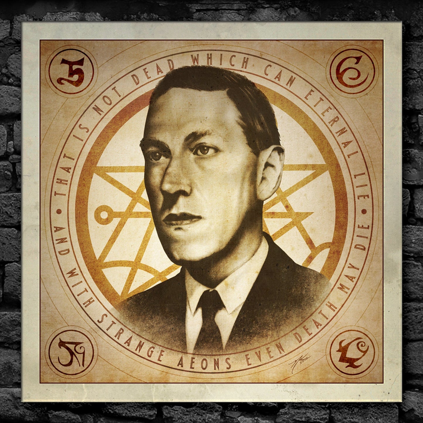 "H.P. Lovecraft" Portrait Art Print • Limited Print Run of 31