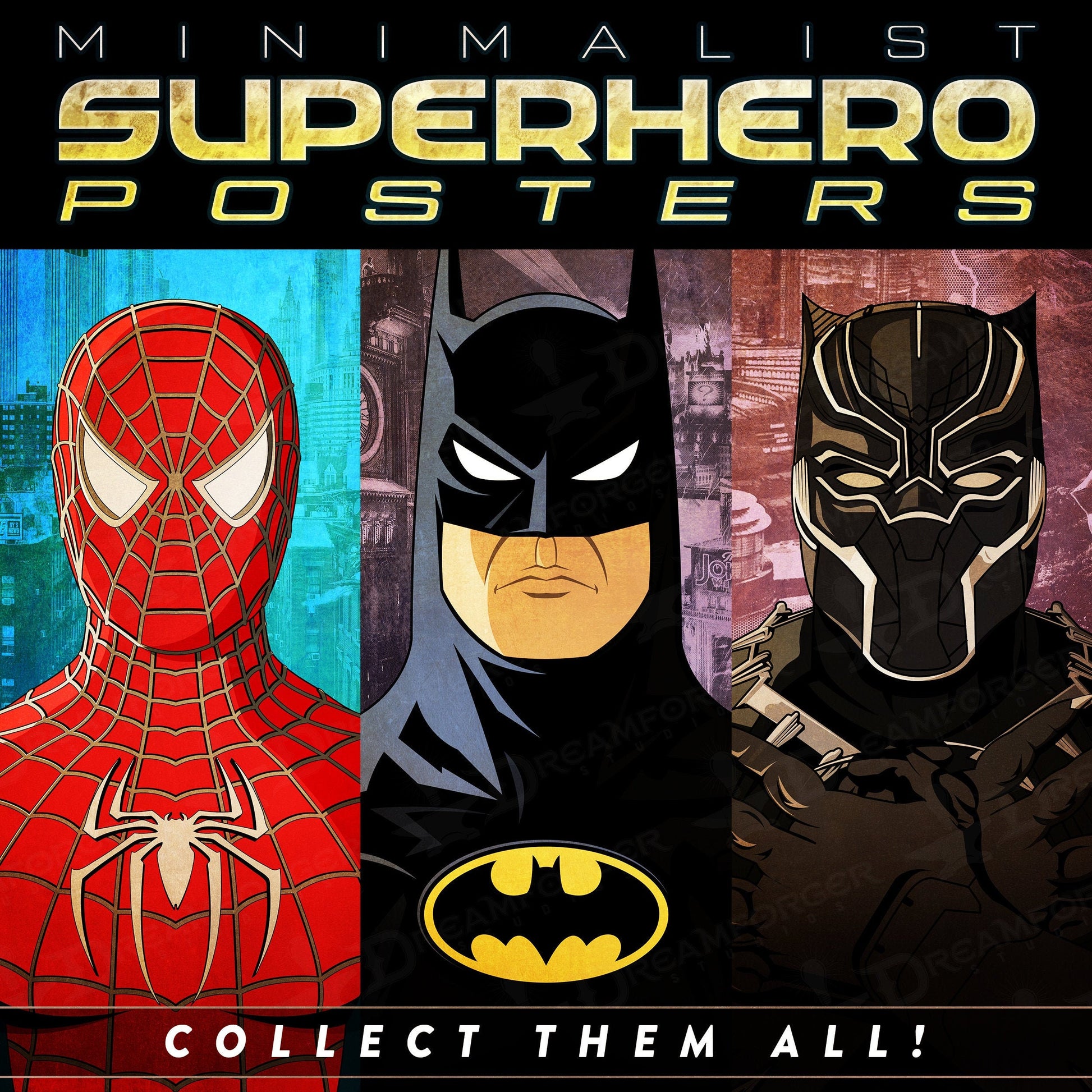 Markeret Dekan kultur Comic Superhero Minimalist Poster Series Bundle!! WHAM! – Dreamforger  Studios