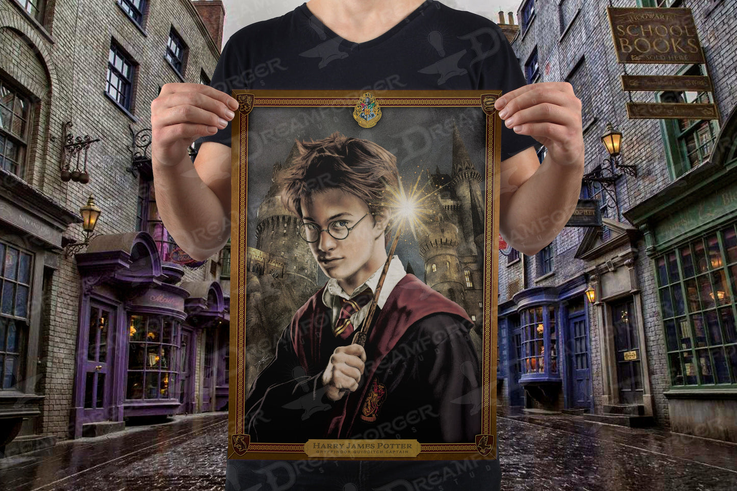 "Harry Potter - Gryffindor Quidditch Captain" Portrait Art Print (Very Limited Giclée Print Run)