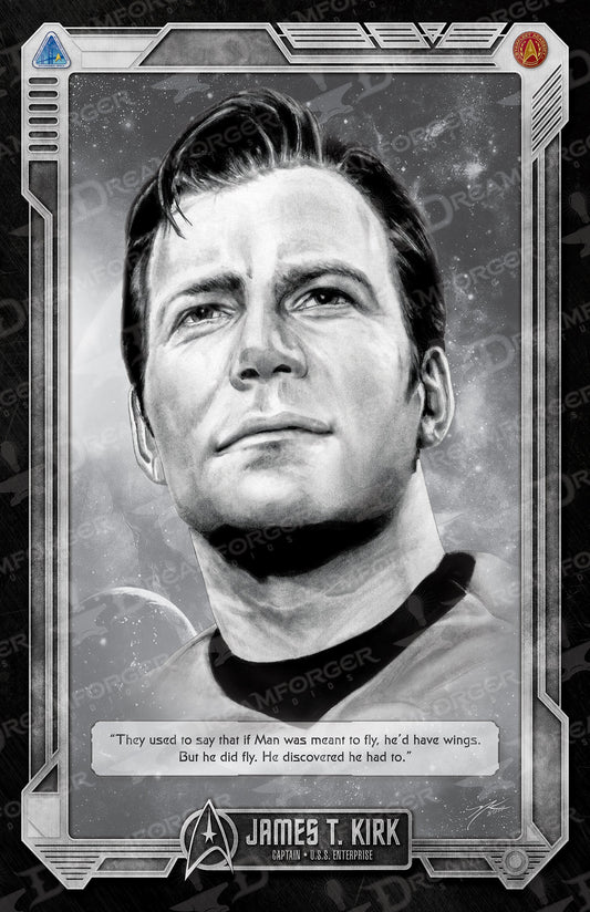 Limited Edition "James T. Kirk • Captain of the U.S.S. Enterprise" Portrait Art