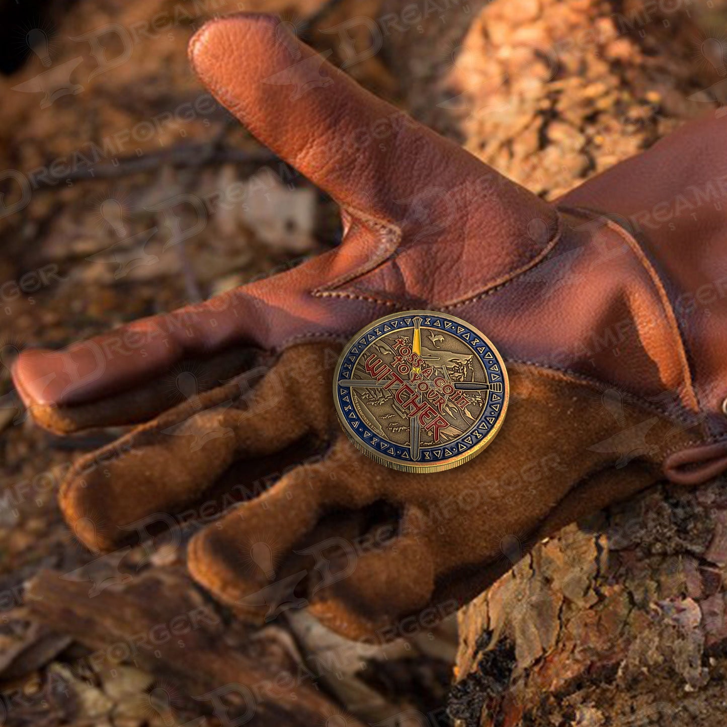 "Toss A Coin To Your Witcher / School of the Wolf" Metal Collector Coin