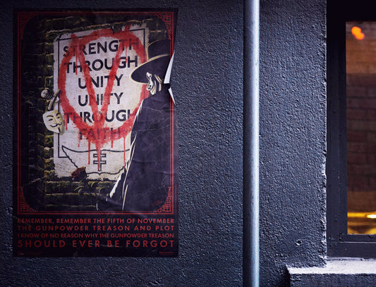 Vendetta Alley Propaganda Poster 11x17 • V for Vendetta • Guy Fawkes
