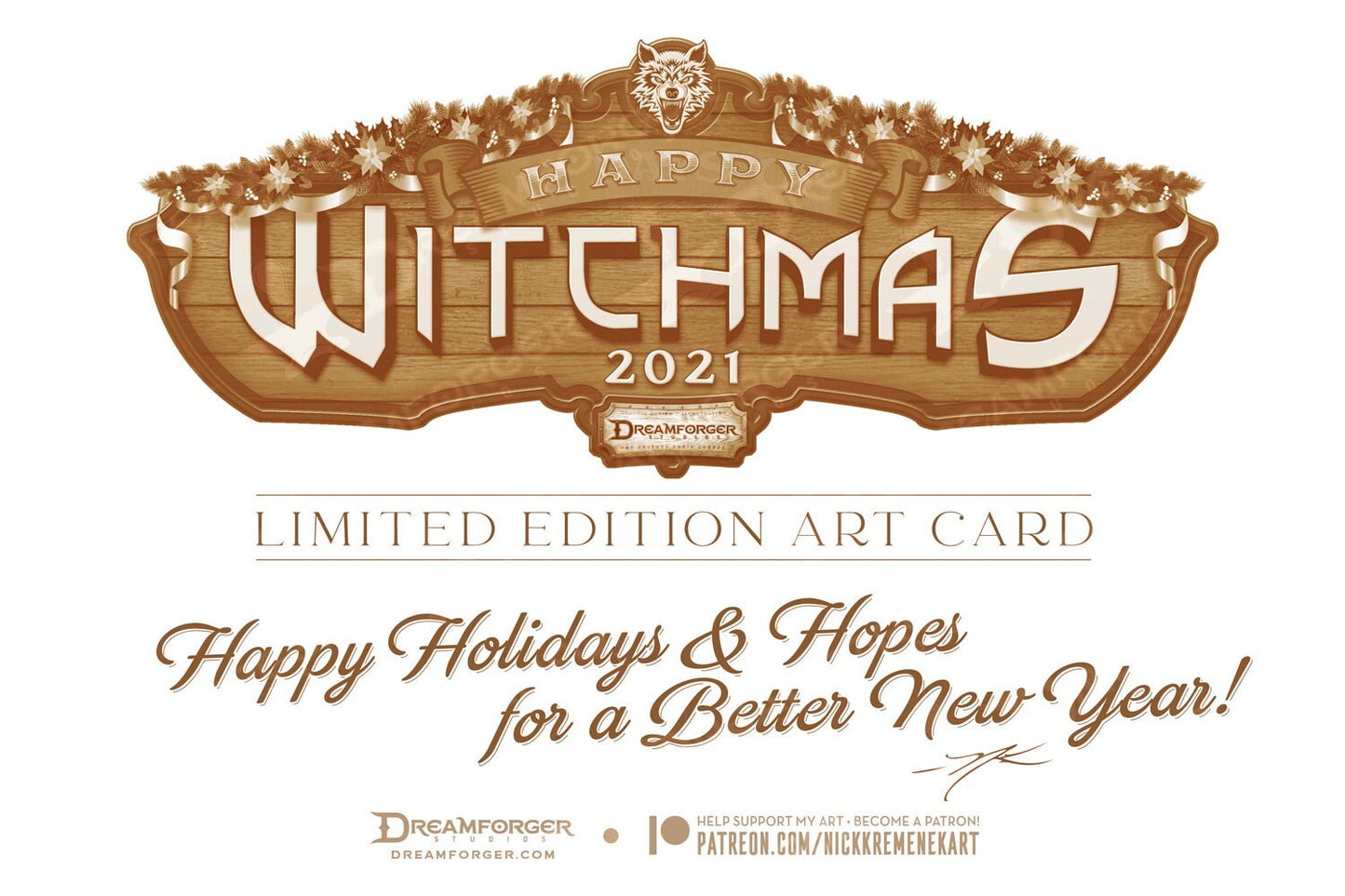 Witchmas 2021 Holiday Art Card